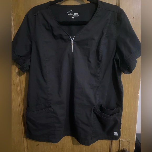 ButterSoft Zipper Scrub Top XL - Picture 1 of 7